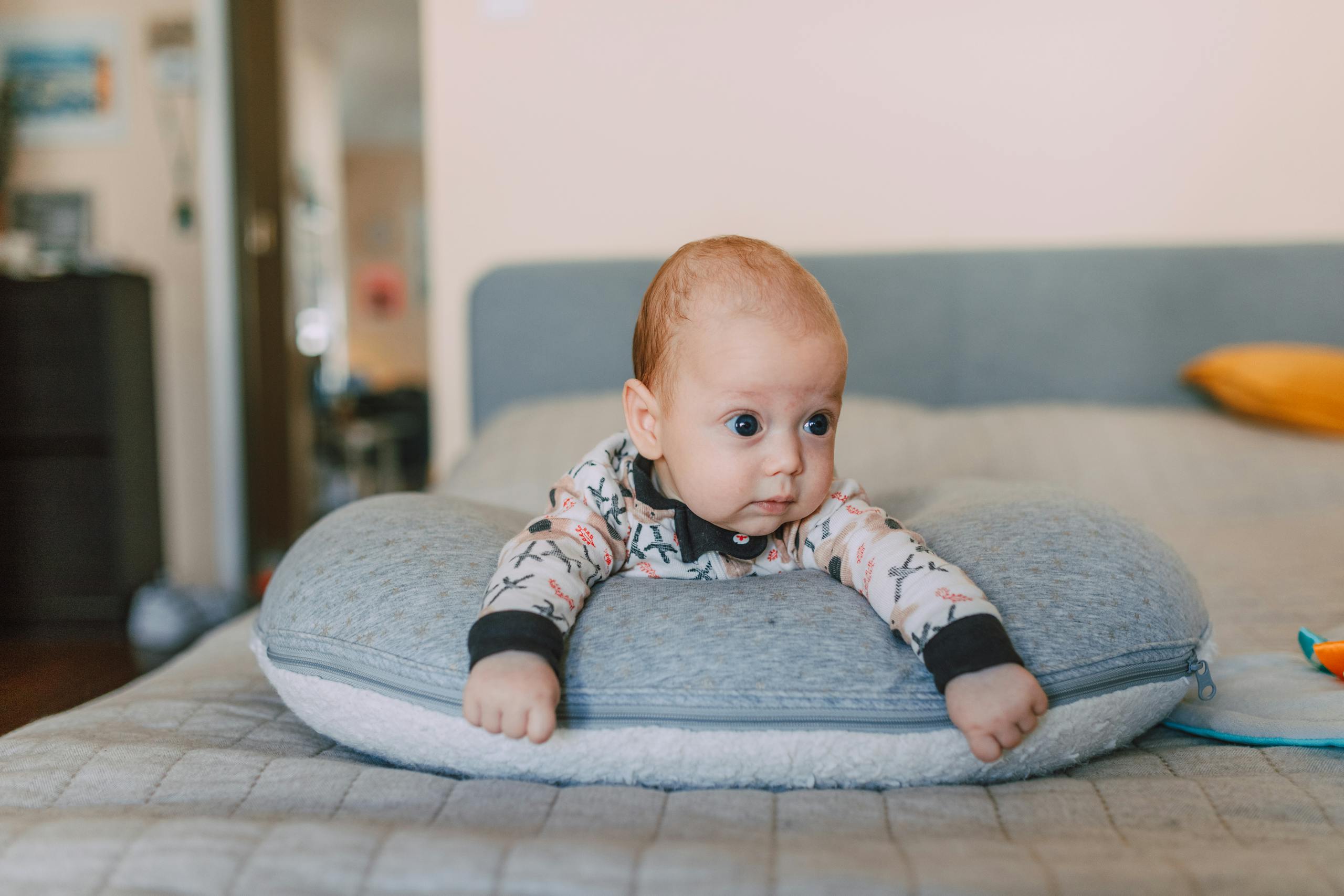 A Baby on a nursing Pillow