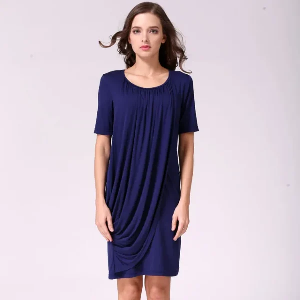 Pleated nursing dress