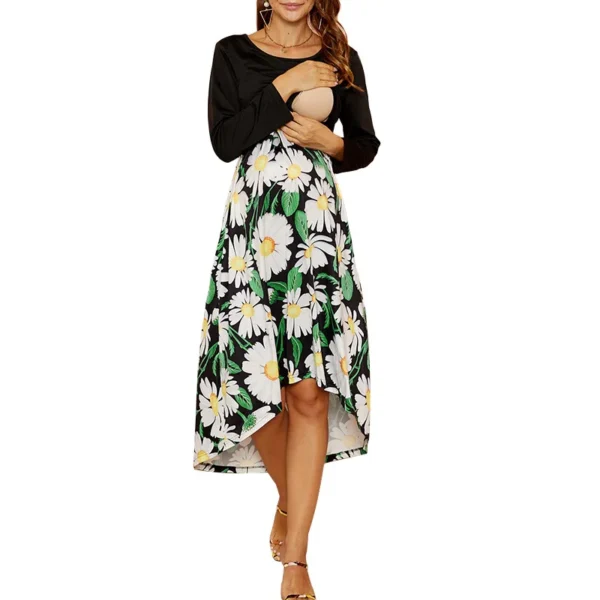 Printed Nursing Dress – Image 5