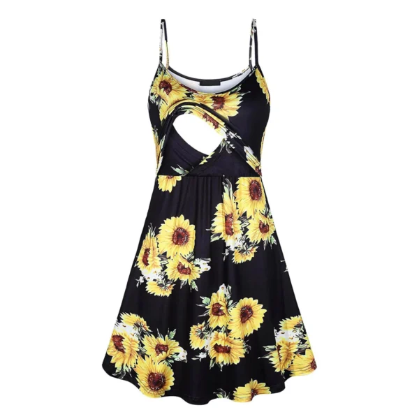 Short floral nursing dress – Image 3